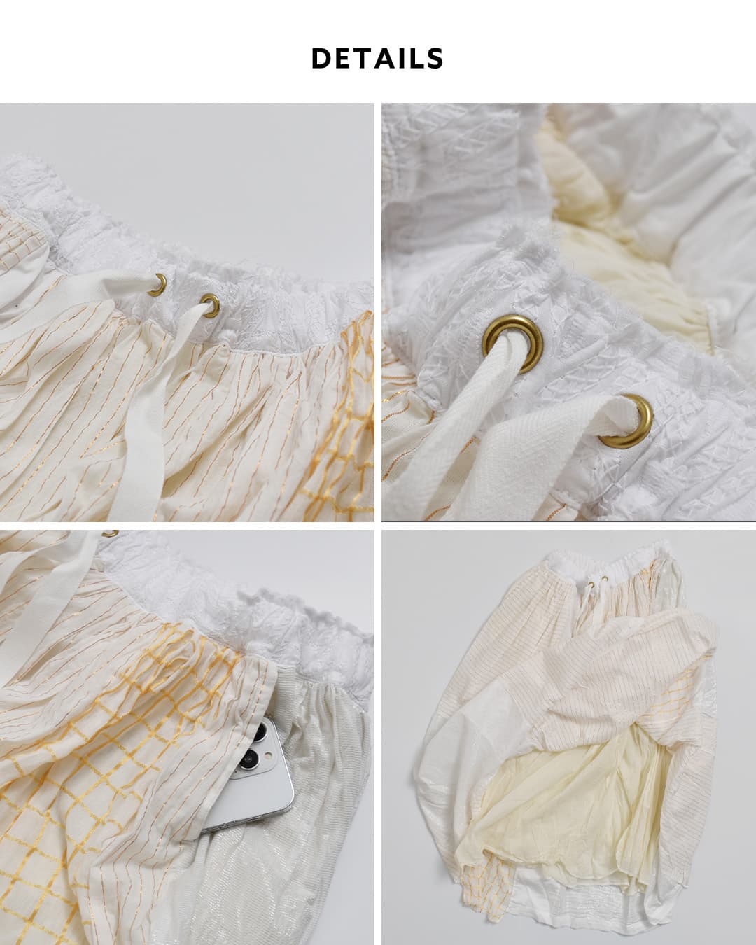 ARTE POVERA(アルテポーヴェラ)インドサリー パッチワークミックス ギャザースカート 26su17