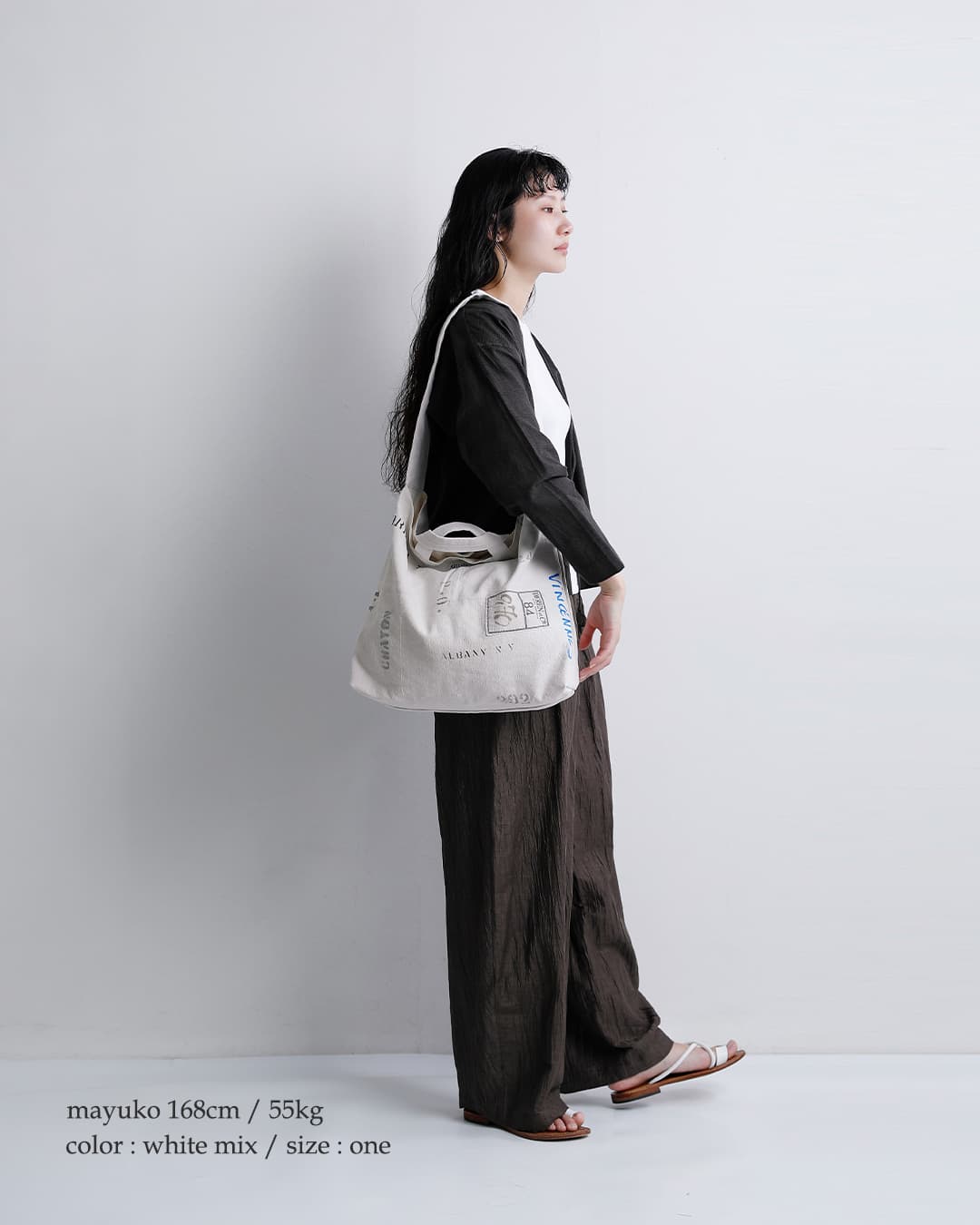 ARTE POVERA(アルテポーヴェラ)フランスUSEDシーツミックス リメイク 2way ステンシルトート/ショルダーバッグ 26su72