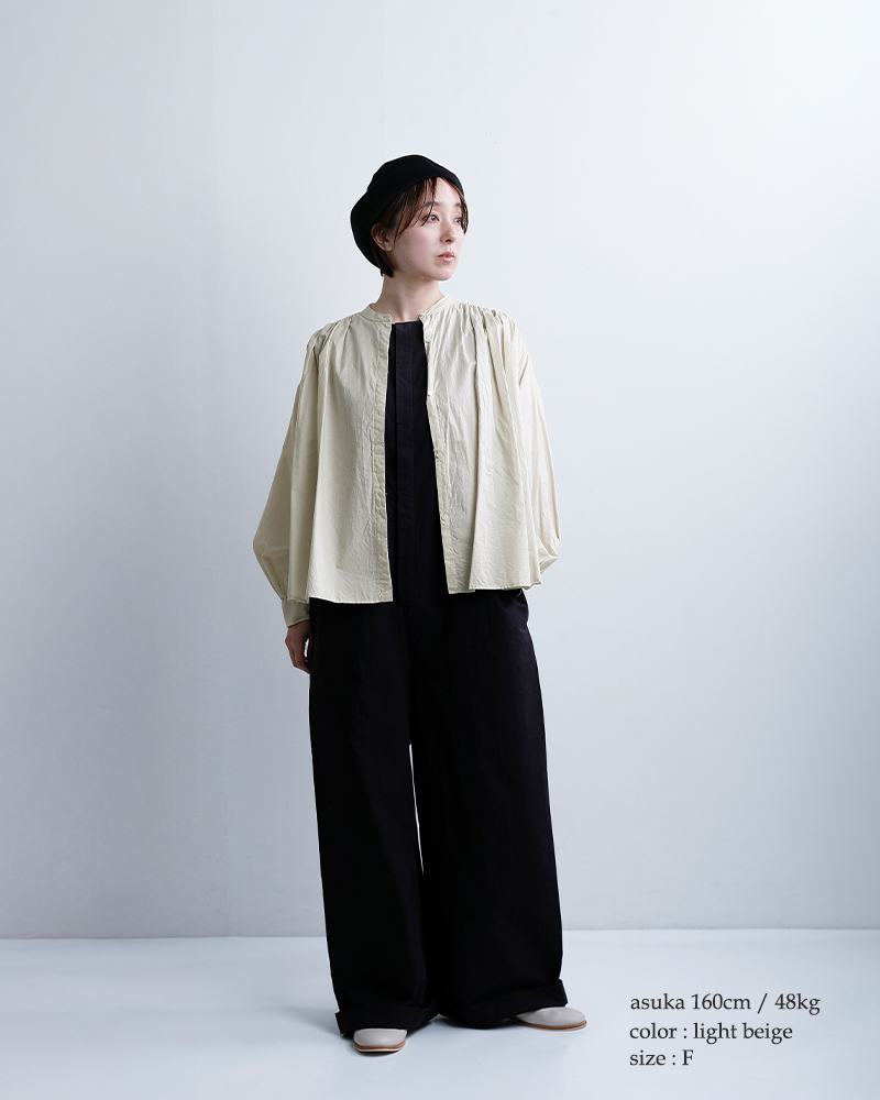 MidiUmiコットン ギャザー ワイド シャツ 3-73966261