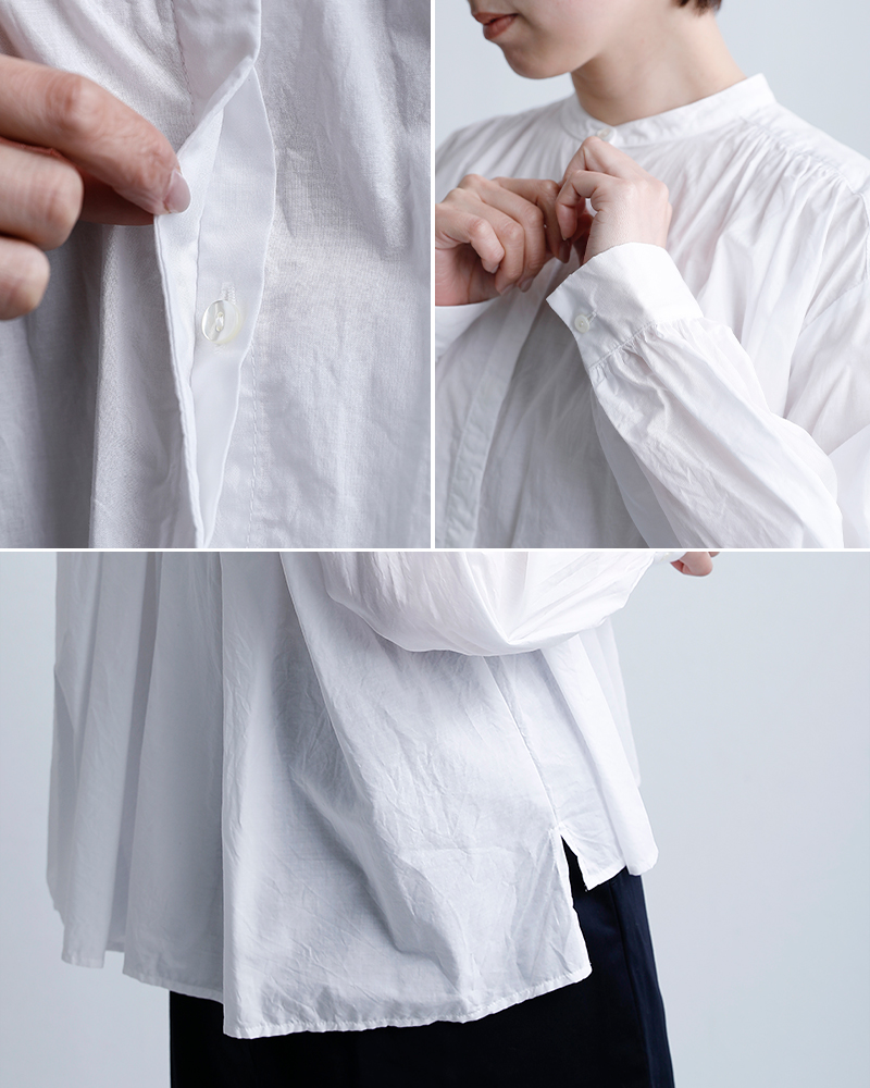 MidiUmiコットン ギャザー ワイド シャツ 3-73966261