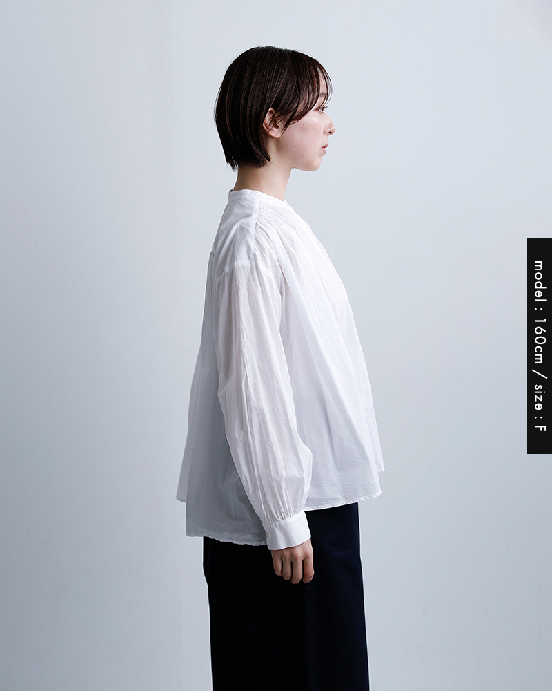 MidiUmiコットン ギャザー ワイド シャツ 3-73966261
