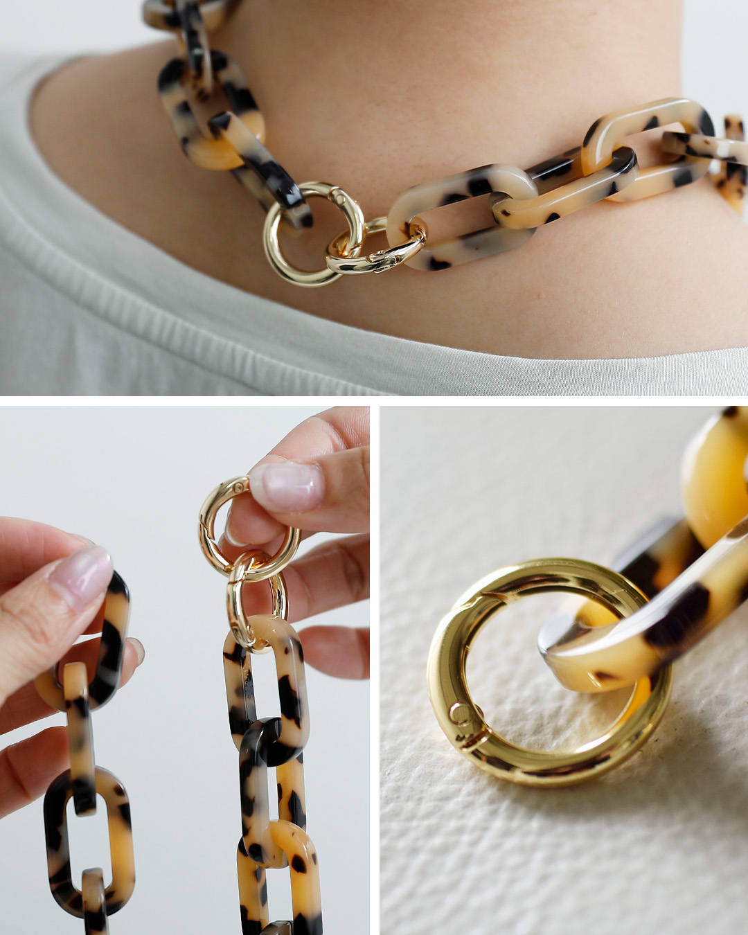 rapiecageアセチチェーン ショルダー＆ネックレス 30-1-09-027-4-2