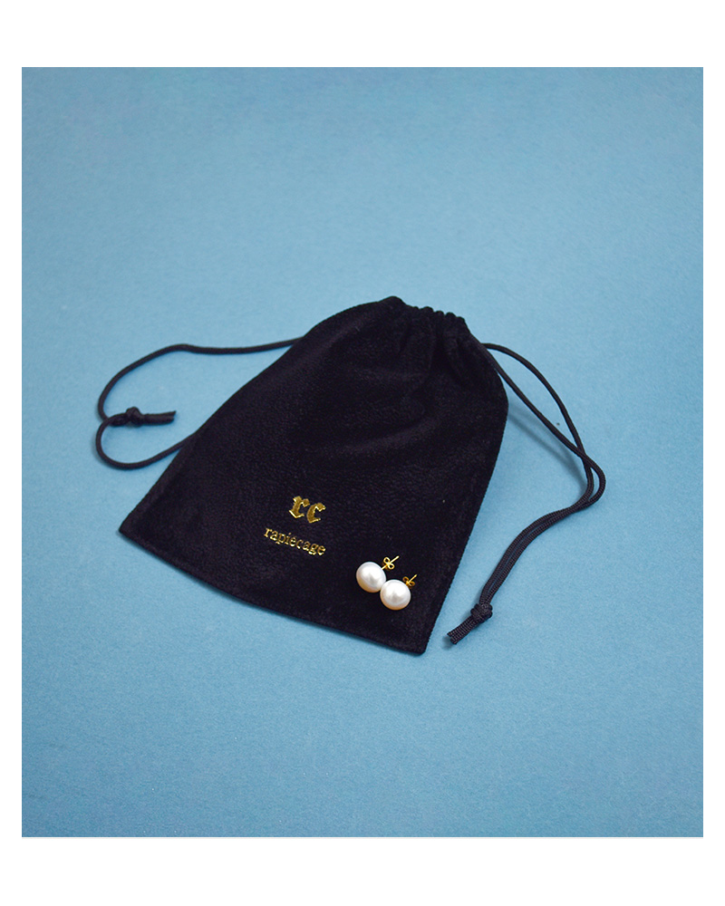 rapiecage(ラピエサージュ)淡水パール1粒ピアス30-1-19-037-1-2