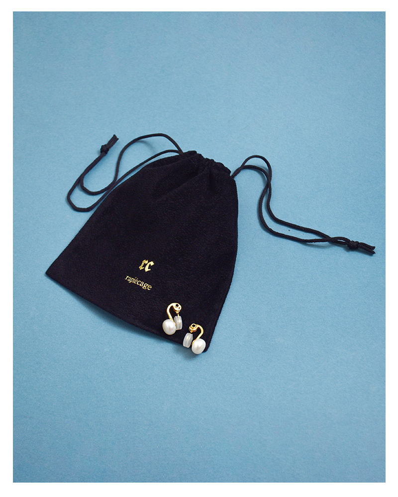 rapiecage(ラピエサージュ)淡水パール1粒イヤリング30-1-20-037-1-2