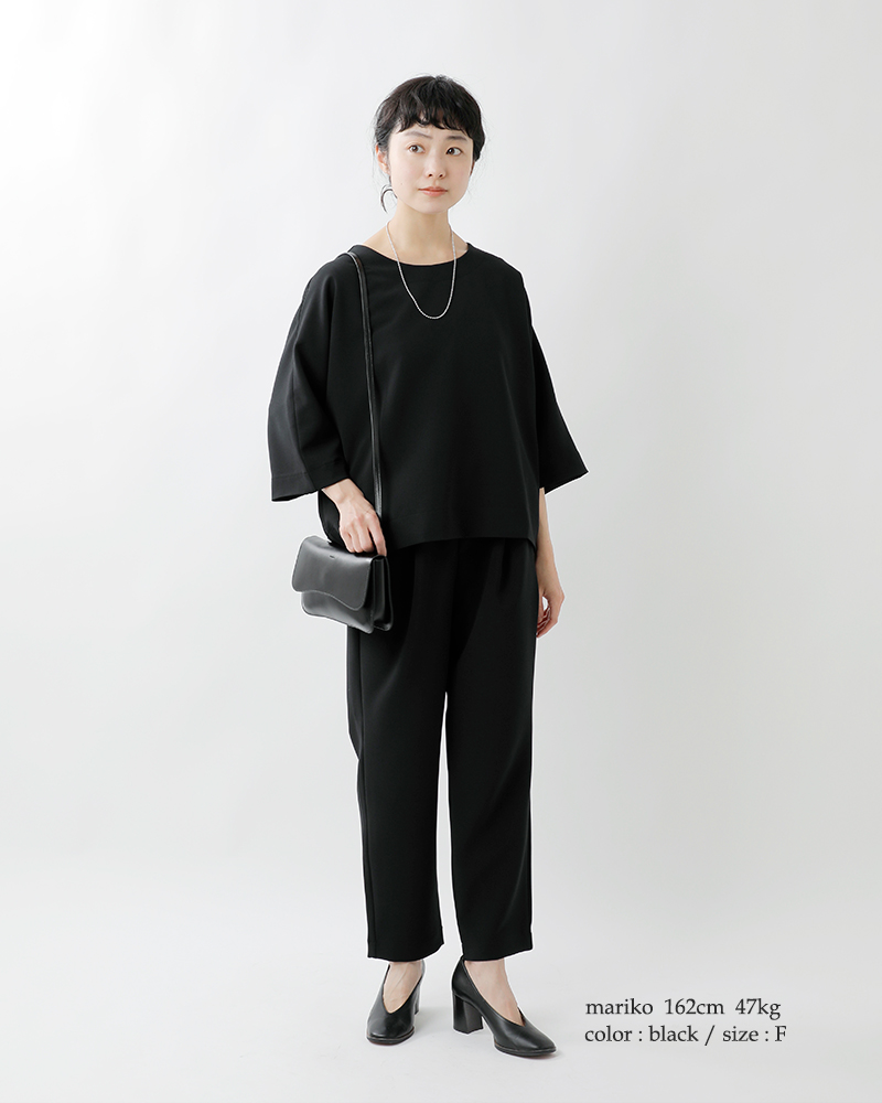 TRAVAIL MANUEL(トラバイユマニュアル)ダブルクロスTブラウス 3001