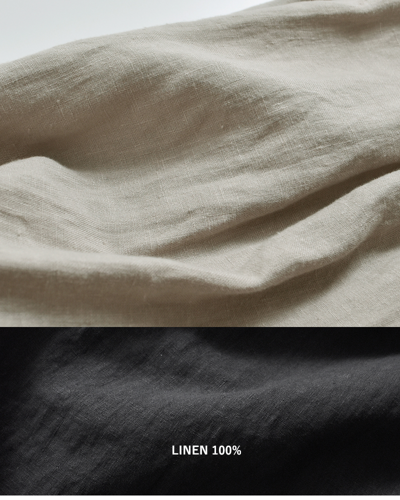 TRAVAIL MANUEL(トラバイユマニュアル)フレンチリネンキャンバス7分袖ロングワンピース3016