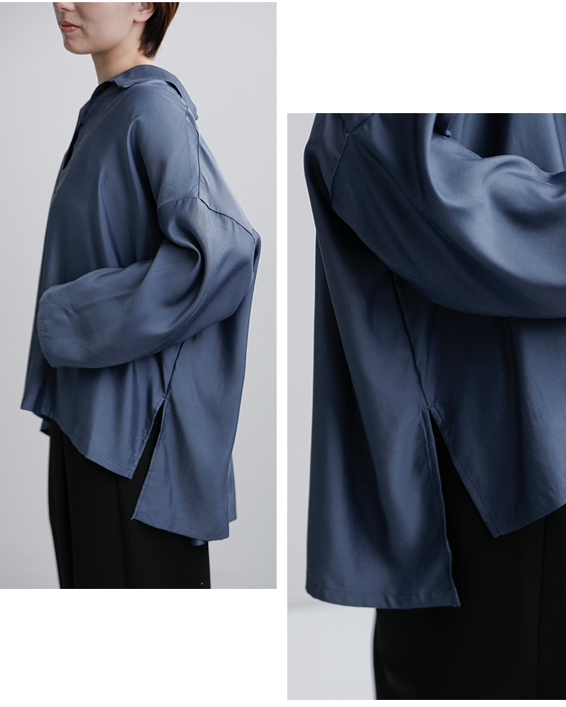 TRAVAIL MANUEL(トラバイユマニュアル)キュプリルスキッパーシャツ3022