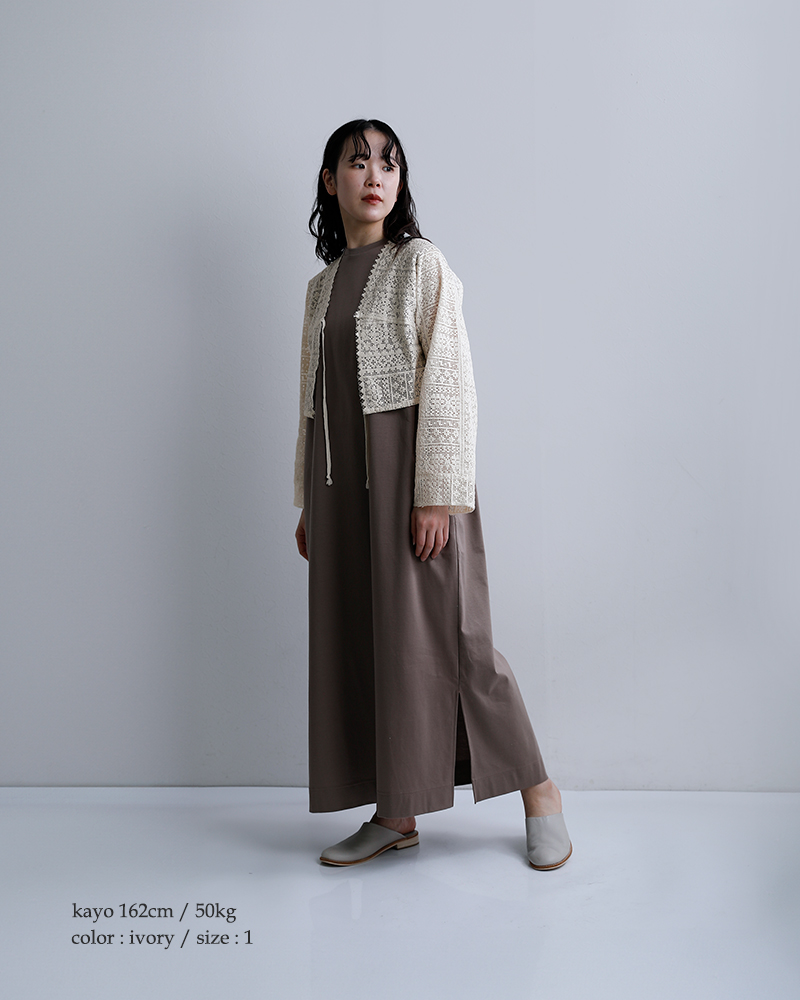 bon vieux temps(ボンビュータン)オーガニックコットンレースシャツ31201