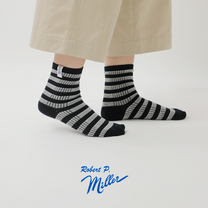 MILLER(ミラー)1Pボーダークルーソックス326c