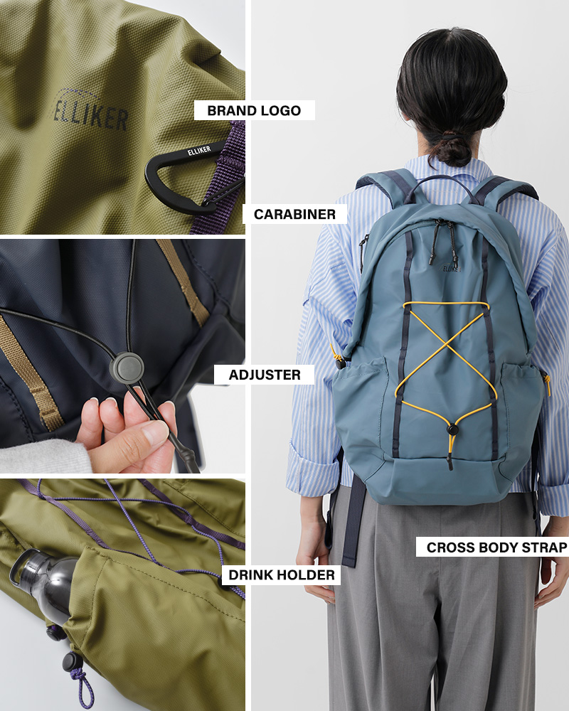 ELLIKER(エリカー)ウォータープルーフジップトップバックパック“Kiln”34000