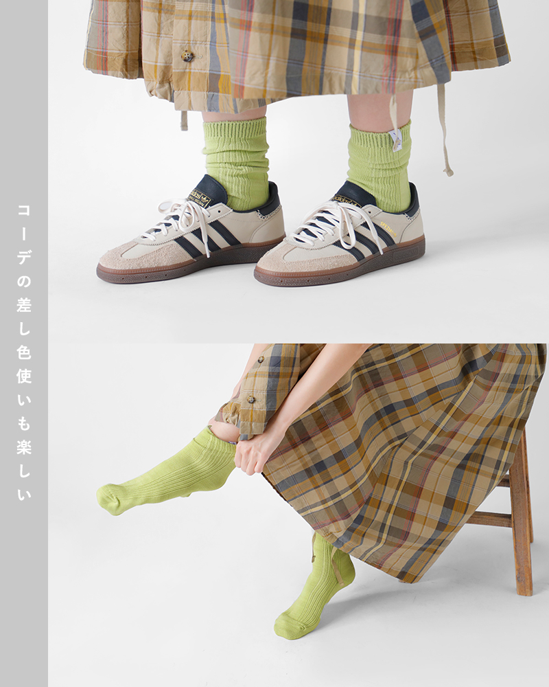 MILLER1P カラー クルー ソックス 351c