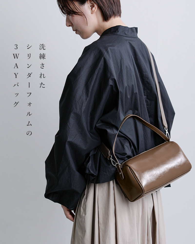 story.(ストーリー)カウスプリットレザー3wayシリンダークロスボディバッグ3a-1835-4
