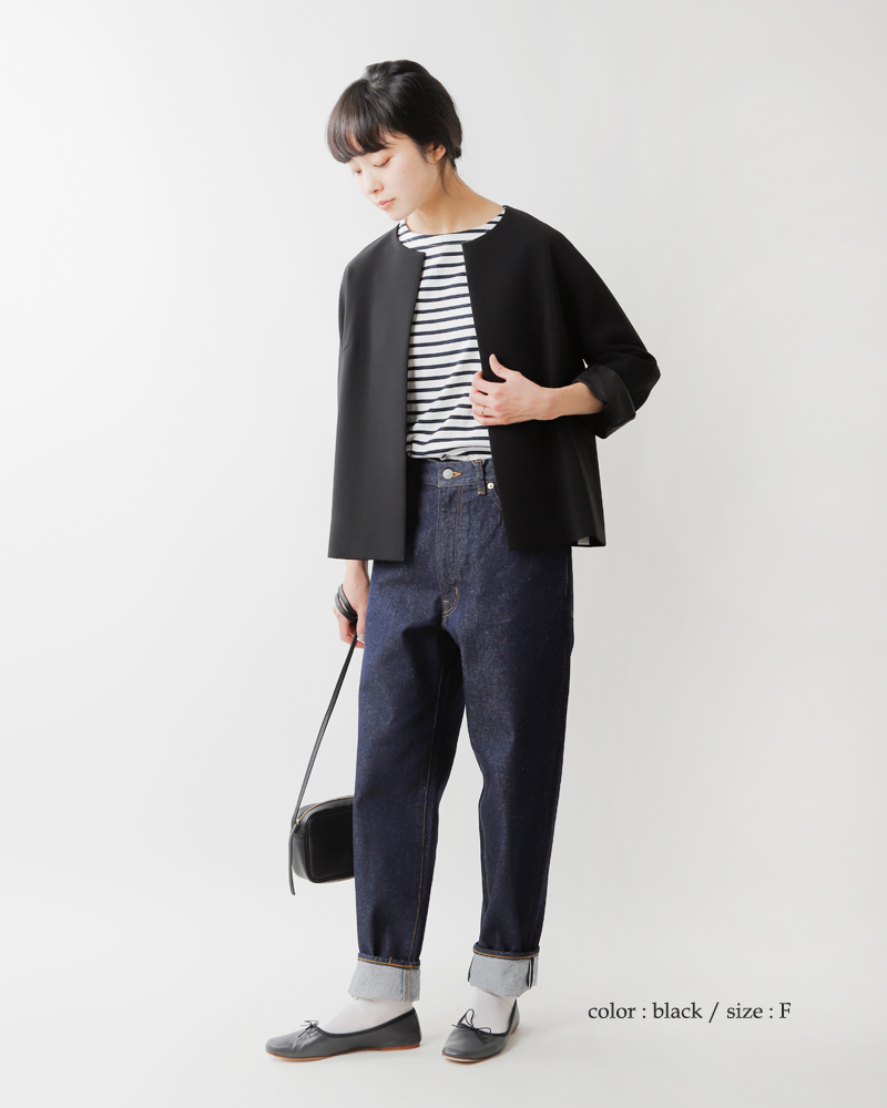 TRAVAIL MANUEL(トラバイユマニュアル)ダブルクロスノーカラージャケット4002