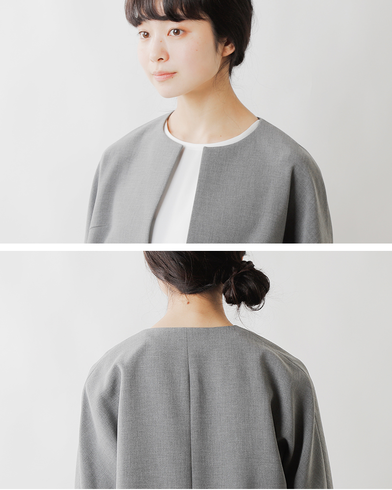 TRAVAIL MANUEL(トラバイユマニュアル)ダブルクロスノーカラージャケット4002