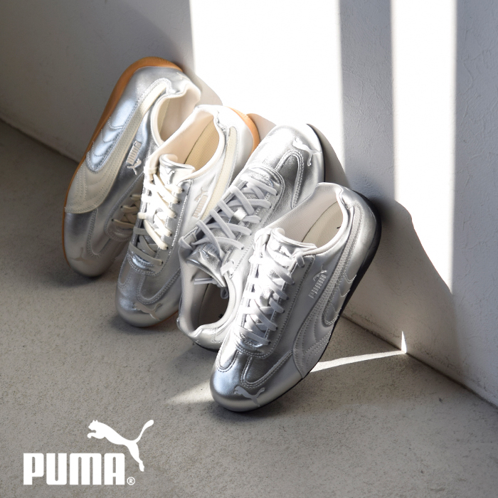 PUMA(プーマ)スピードキャットシルバースニーカーSPEEDCATSILVERWNS406881