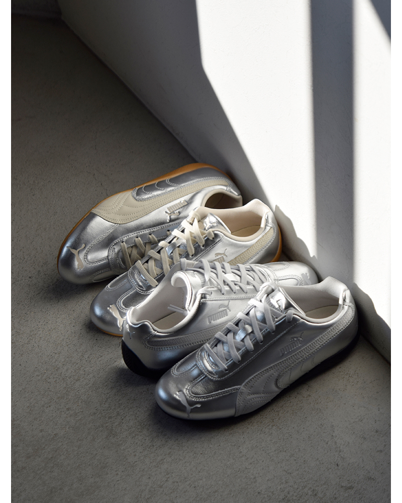 PUMA(プーマ)スピードキャットシルバースニーカーSPEEDCATSILVERWNS406881
