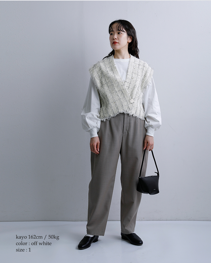 bon vieux temps ボンビュータン INVENIO ツイード ベスト 43161