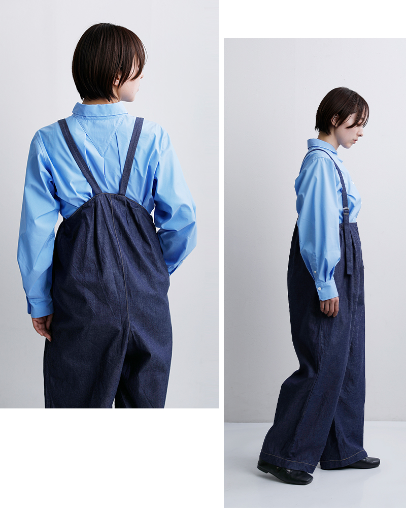 C’EST BIEN FAIT(セビアンフェ)インディゴ染めデニムサロペット46391