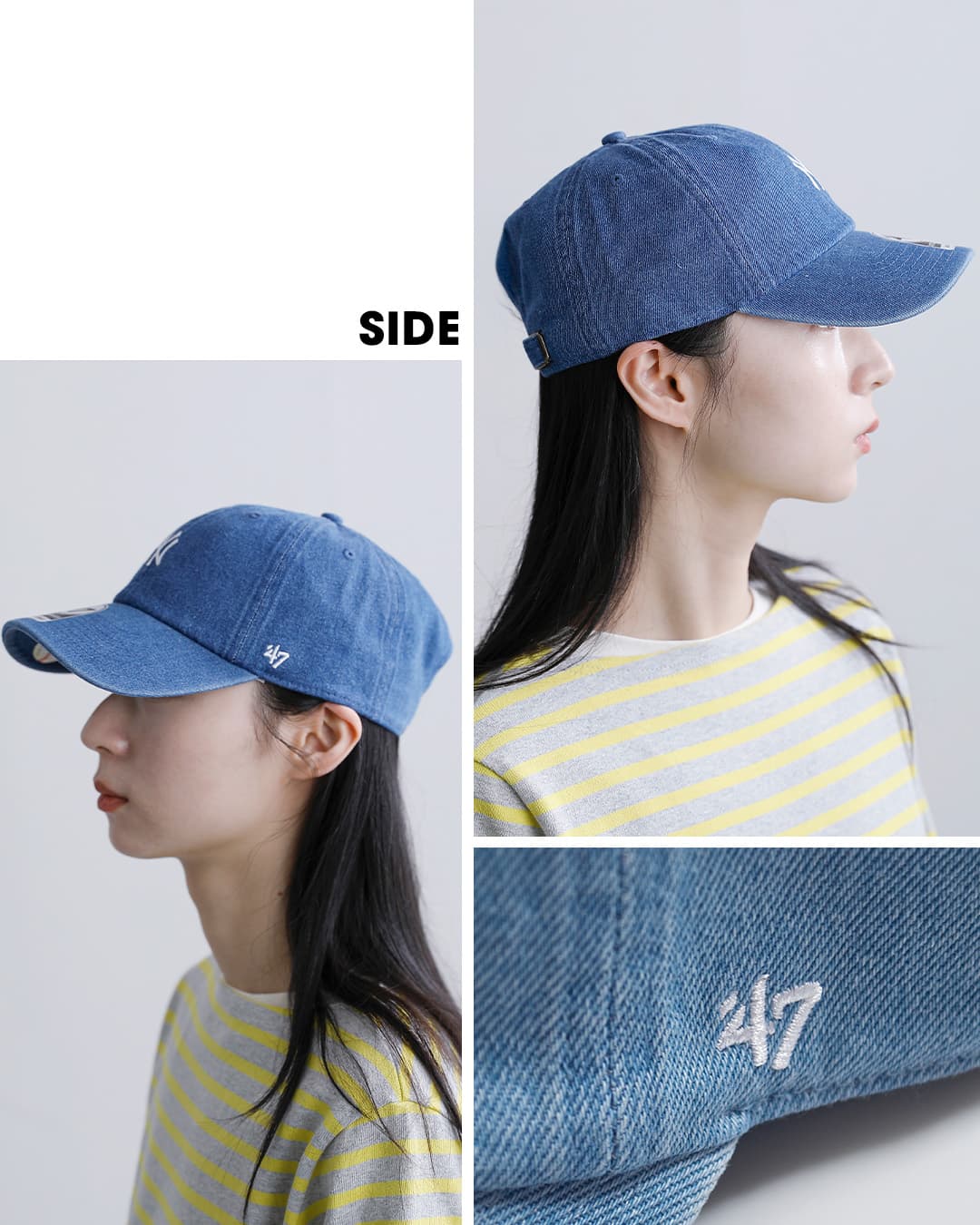 47(フォーティーセブン)クリーンアップ デニム ベースボールキャップ 47a-clp-den