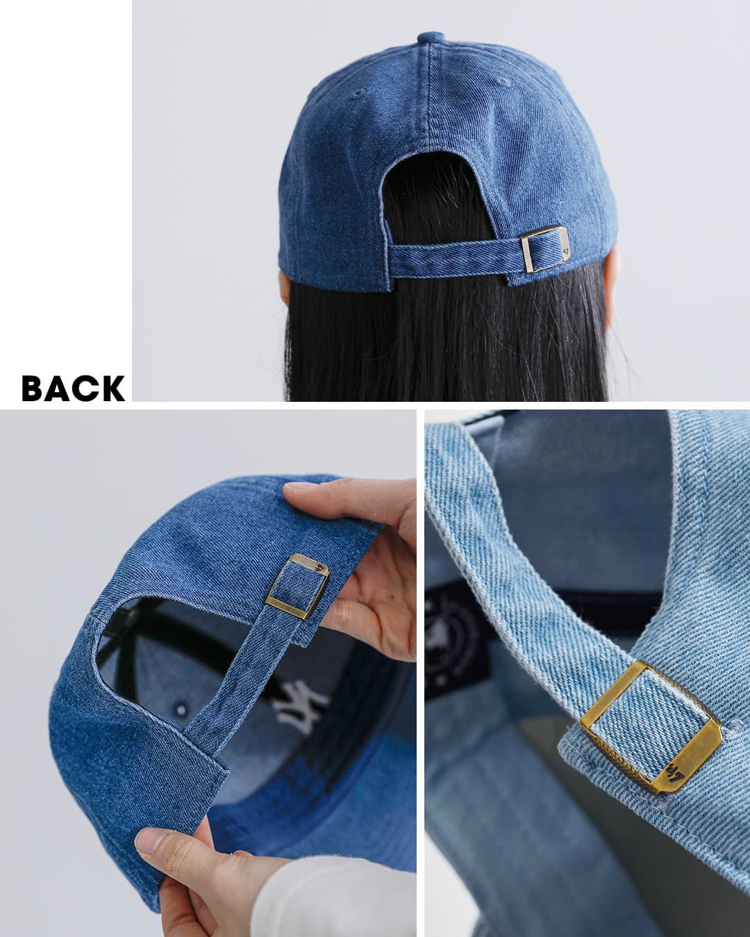 47(フォーティーセブン)クリーンアップ デニム ベースボールキャップ 47a-clp-den