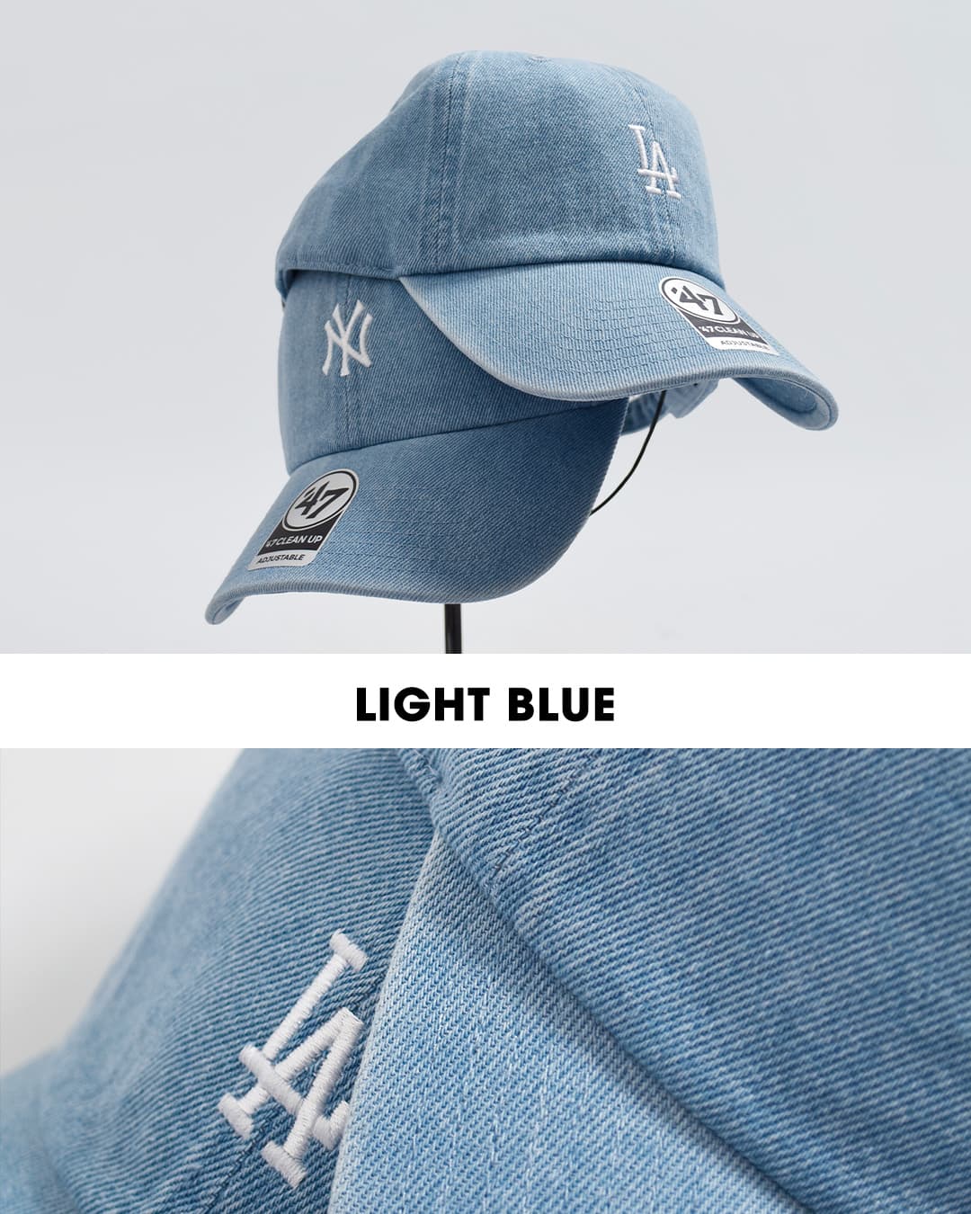 47(フォーティーセブン)クリーンアップ デニム ベースボールキャップ 47a-clp-den
