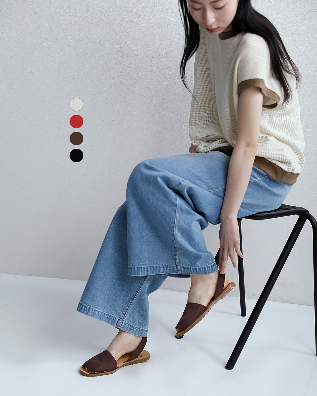 AVARCA MENORQUINAスエードレザー バックストラップ フラットサンダル 500-ante