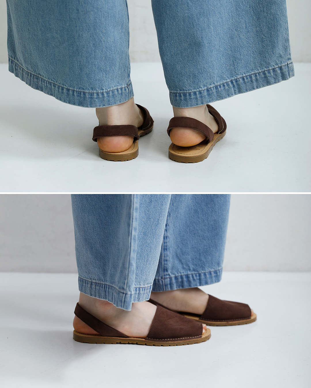 AVARCA MENORQUINAスエードレザー バックストラップ フラットサンダル 500-ante