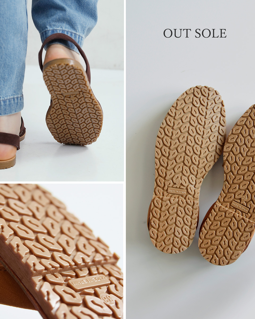 AVARCA MENORQUINAスエードレザー バックストラップ フラットサンダル 500-ante