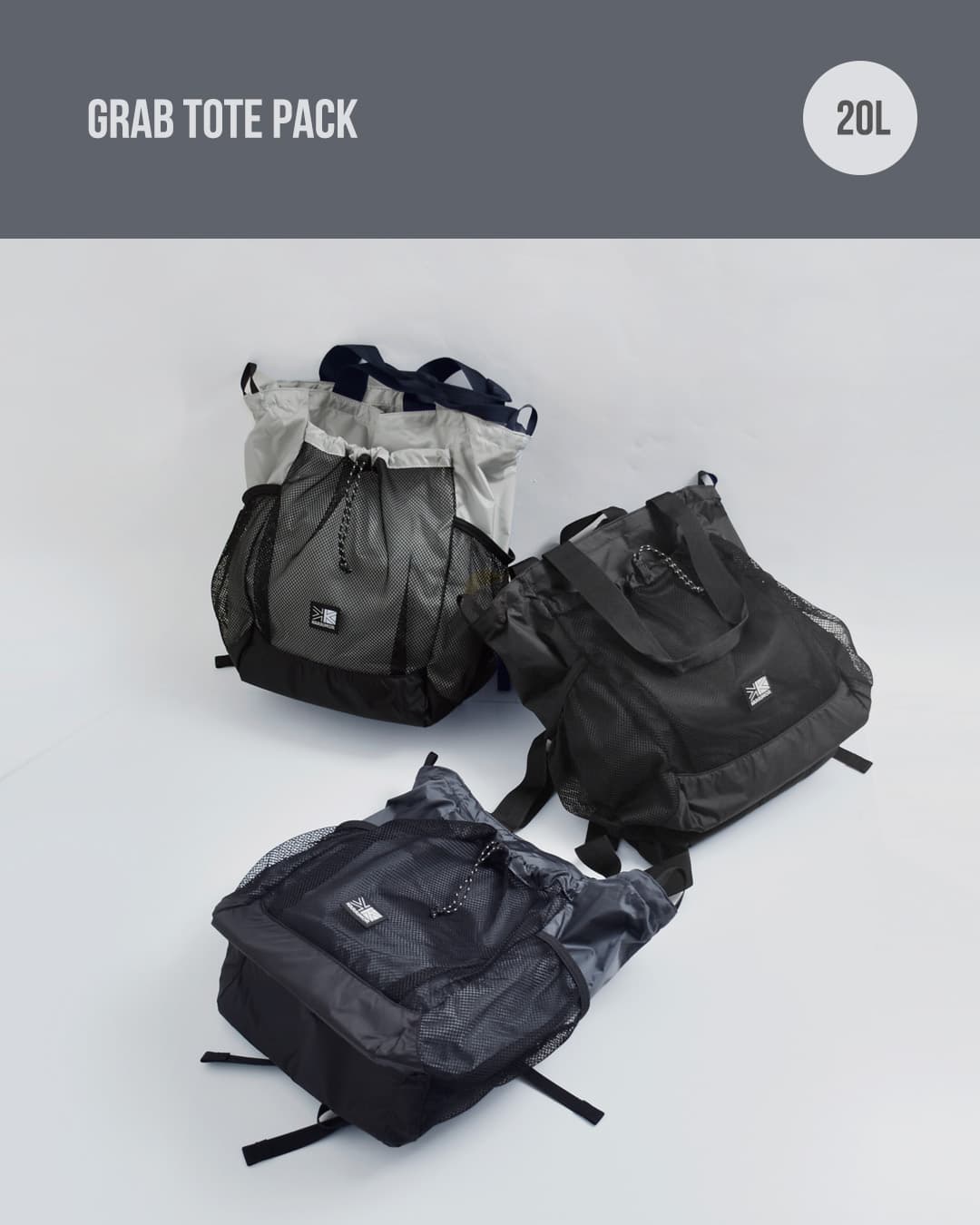 KARRIMOR(カリマー)2way グラブ トートパック 20L grab tote pack 501276