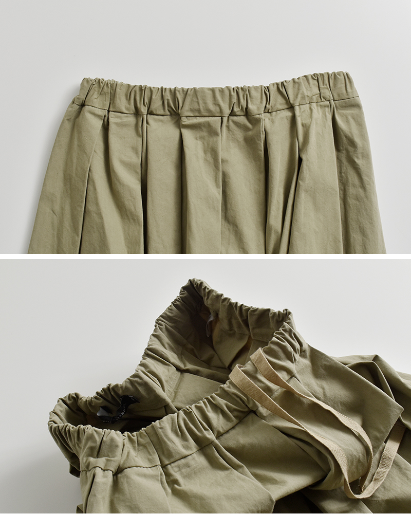 TRAVAIL MANUEL(トラバイユマニュアル)コットンコンパクトウェザータックフレアスカート5077