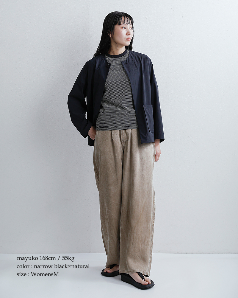 Healthknitコットン ボーダー ジャージー クルーネック 半袖 プルオーバー 51015-49