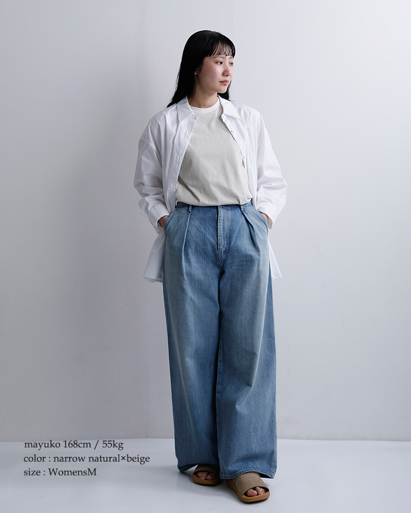 Healthknitコットン ボーダー ジャージー クルーネック スリーブレス プルオーバー 51016-50