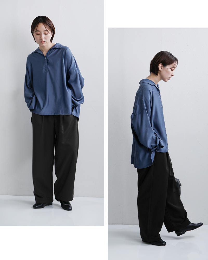 TRAVAIL MANUEL(トラバイユマニュアル)イージーウーステッドプランパンツ5104