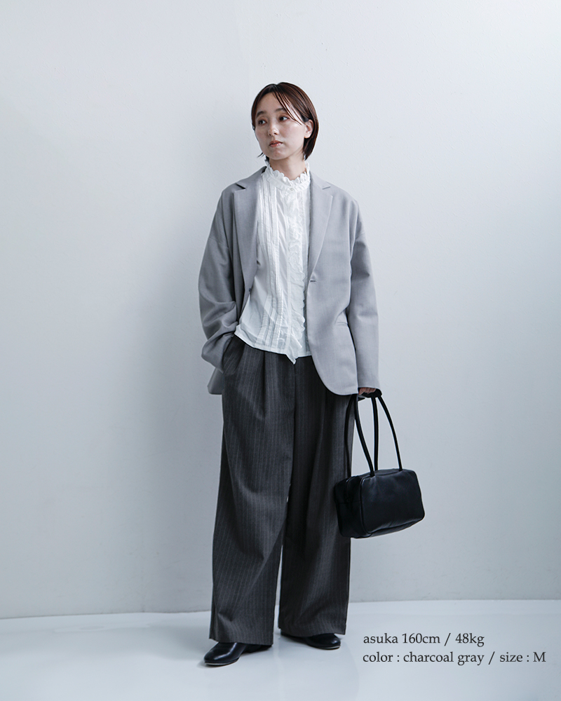 TRAVAIL MANUEL(トラバイユマニュアル)TWトロストライプ2タックワイドパンツ5105