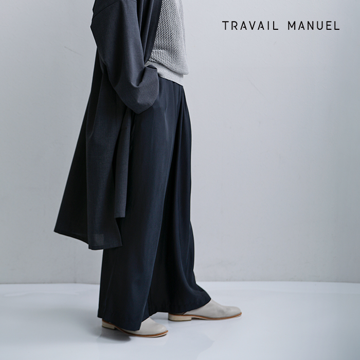 TRAVAIL MANUEL(トラバイユマニュアル)キュプリル3タックキュロットパンツ5108