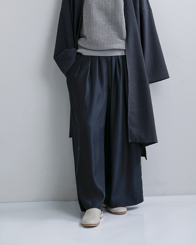 TRAVAIL MANUEL(トラバイユマニュアル)キュプリル3タックキュロットパンツ5108