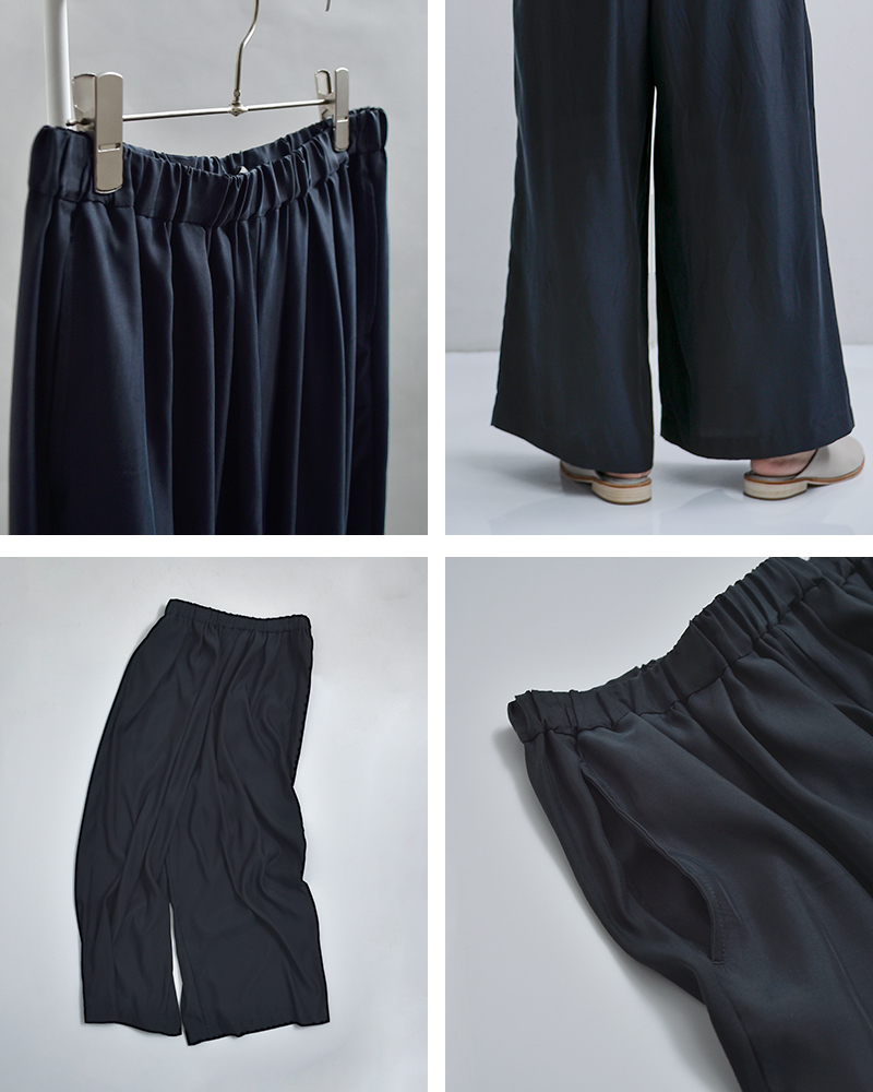 TRAVAIL MANUEL(トラバイユマニュアル)キュプリル3タックキュロットパンツ5108