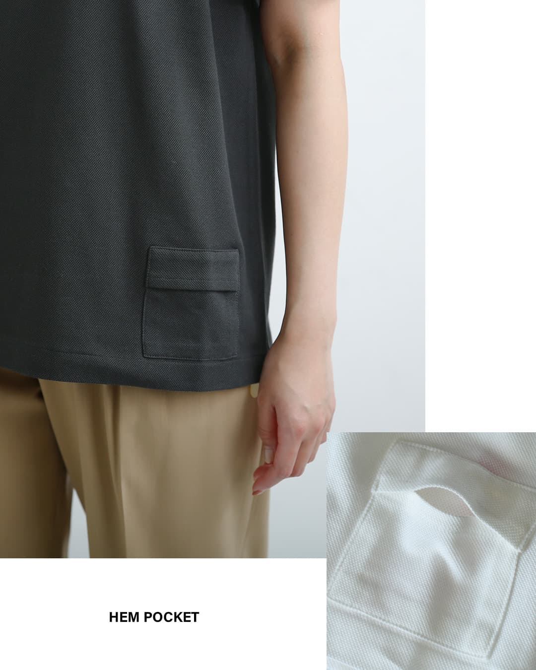 SCYE BASICSコットン 鹿の子 クルーネック ピケ Tシャツ Cotton Pique T-Shirt 5126-21460