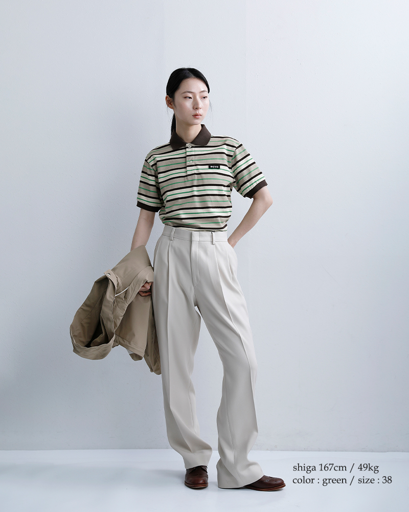 SCYE BASICS(�T�C�x�[�V�b�N�X)�R�b�g�����̎q�}���`�{�[�_�[�|���V���cStripedCottonPiquetPoloShirt5226-21707