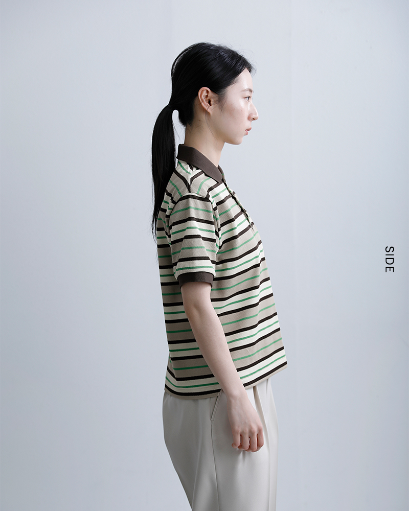 SCYE BASICS(�T�C�x�[�V�b�N�X)�R�b�g�����̎q�}���`�{�[�_�[�|���V���cStripedCottonPiquetPoloShirt5226-21707
