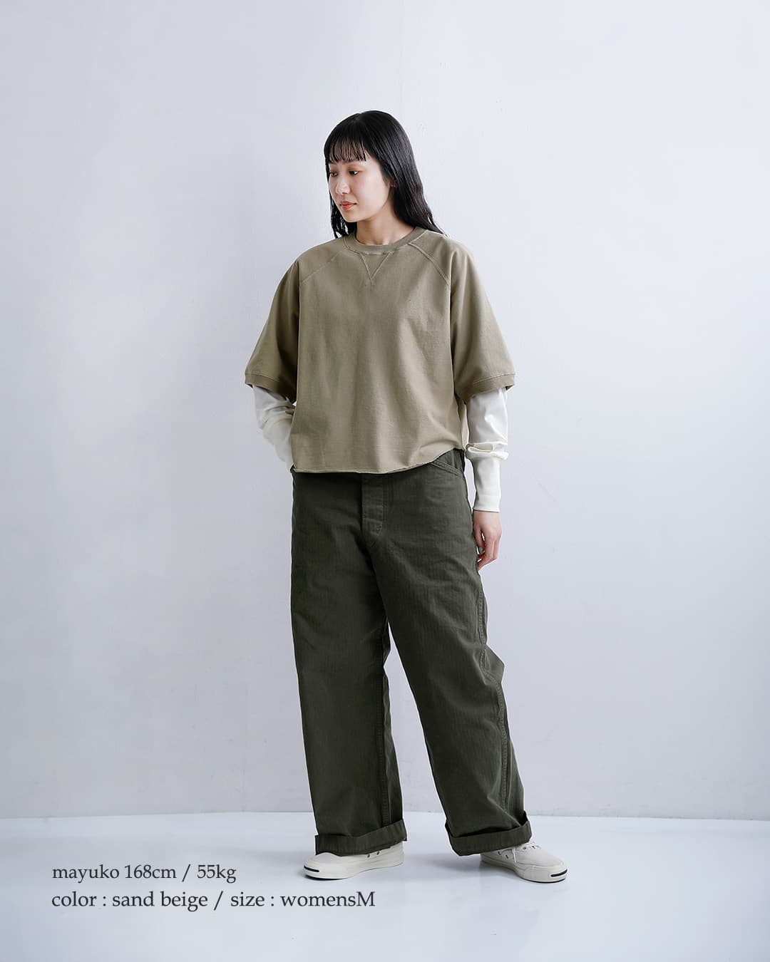 Healthknitフェードライトウェイト クルーネック 半袖 スウェットシャツ 54035