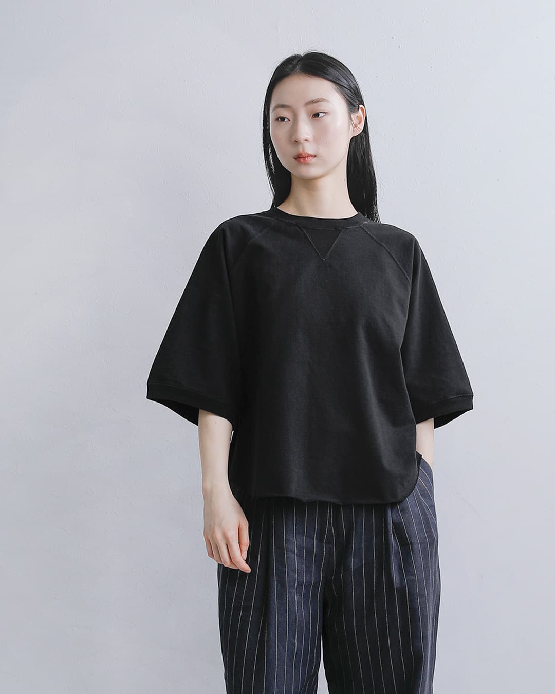 Healthknitフェードライトウェイト クルーネック 半袖 スウェットシャツ 54035