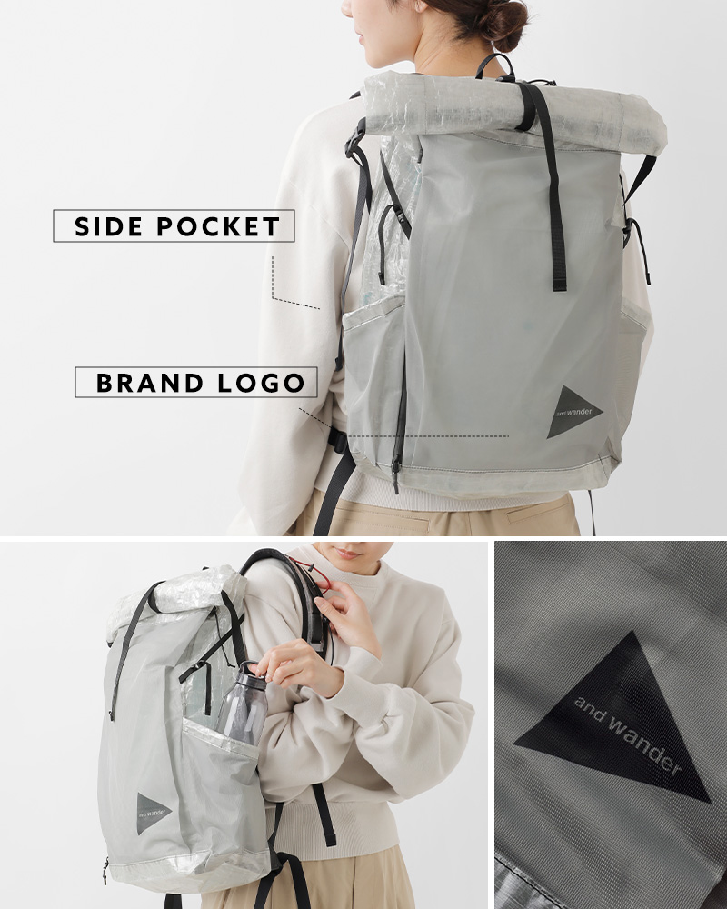 and wander(アンドワンダー)ダイニーマ軽量バックパック“ULbackpackwithDyneema(R)”574-4975196