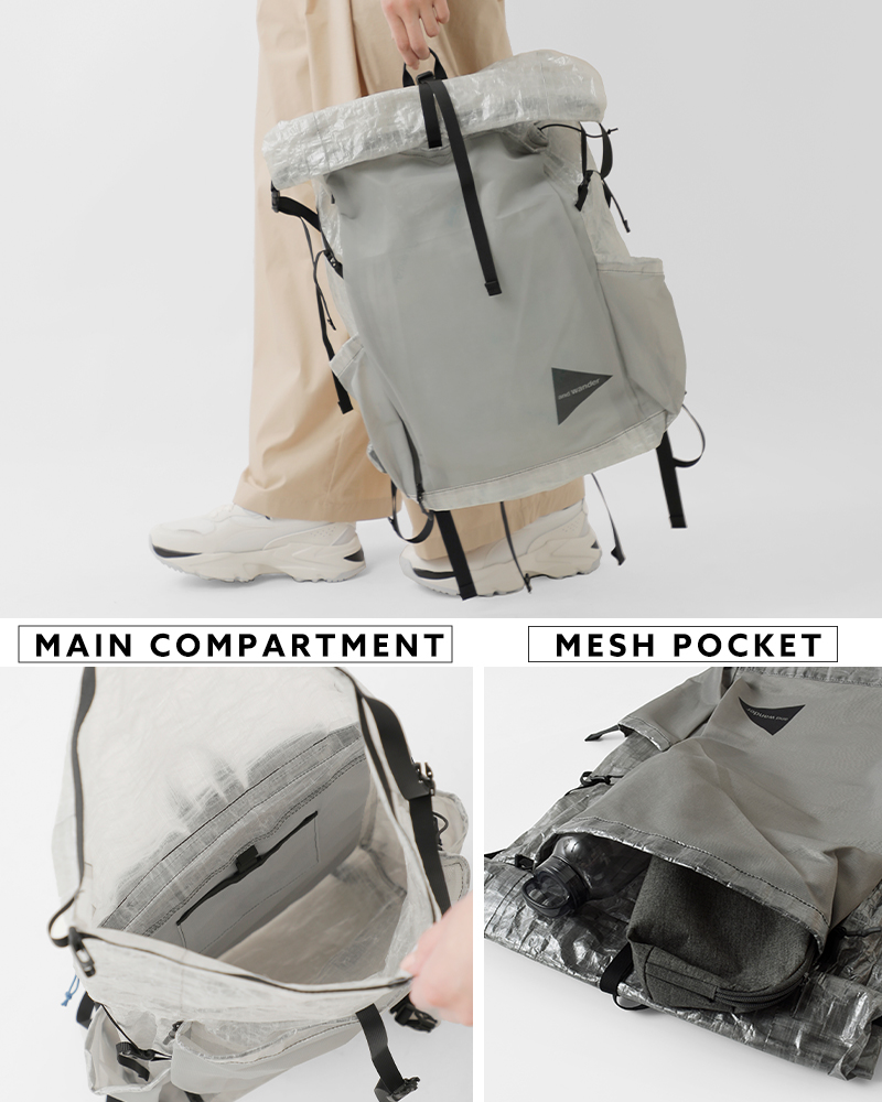 and wander(アンドワンダー)ダイニーマ軽量バックパック“ULbackpackwithDyneema(R)”574-4975196