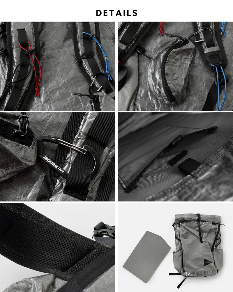 and wander(アンドワンダー)ダイニーマ軽量バックパック“ULbackpackwithDyneema(R)”574-4975196