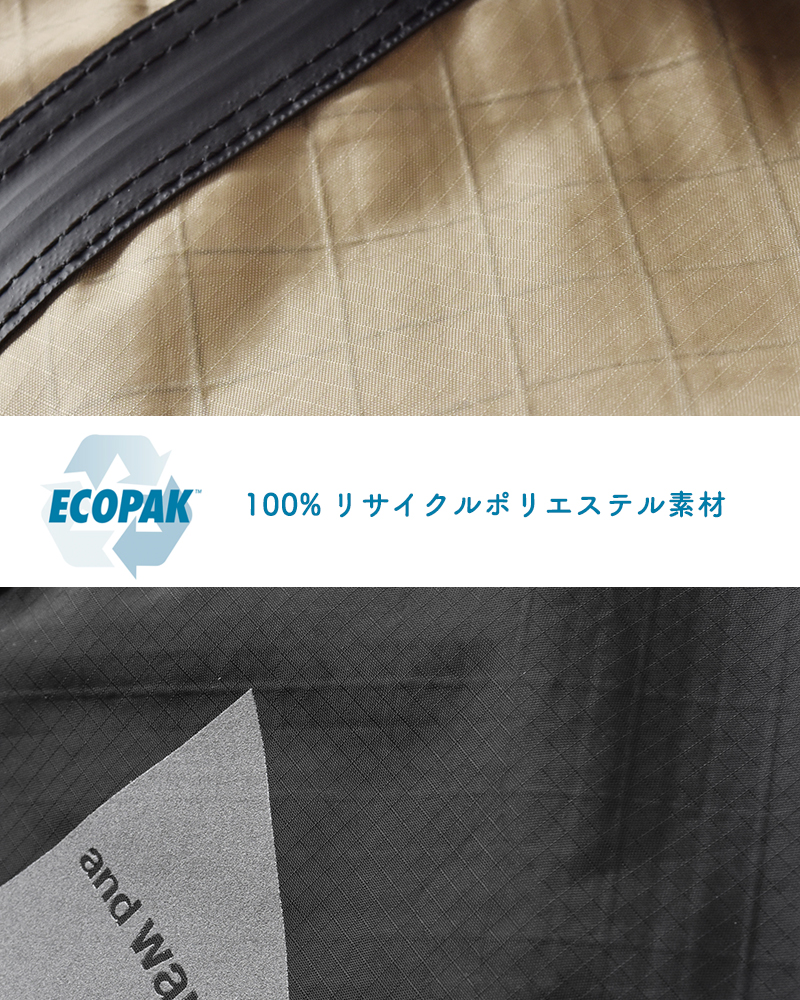 and wander(アンドワンダー)エコパック18Lバックパック“ECOPAK18Lbackpack”574-5975203