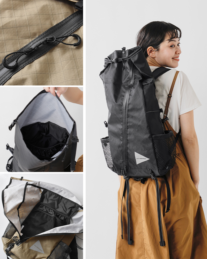 and wander(アンドワンダー)エコパック18Lバックパック“ECOPAK18Lbackpack”574-5975203