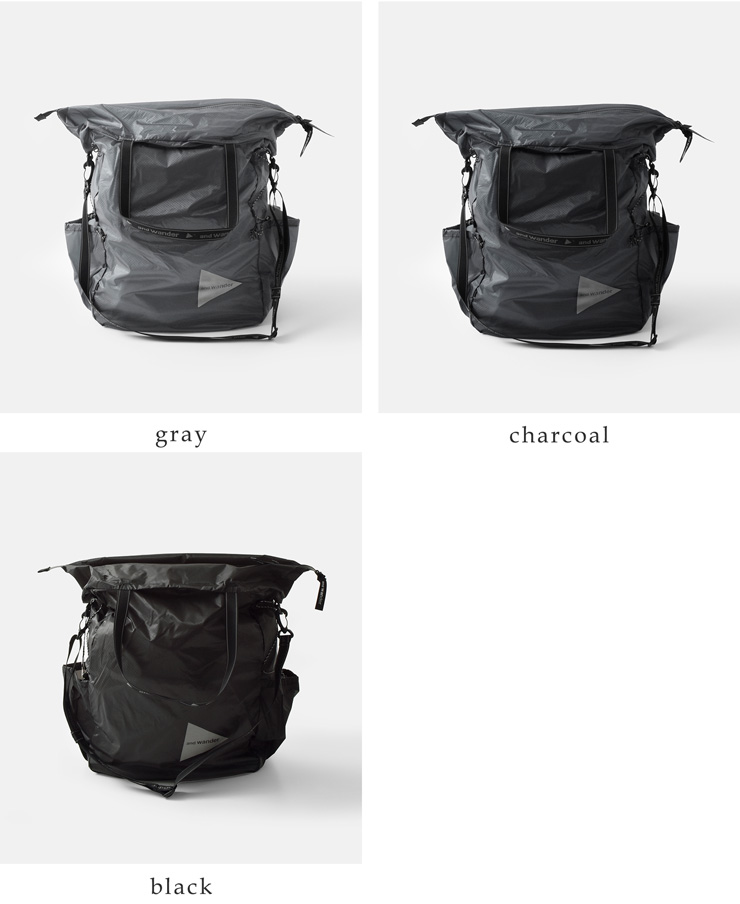 and wander(アンドワンダー)30D コーデュラナイロン シルトートバッグ “sil tote bag” 574-2975137
