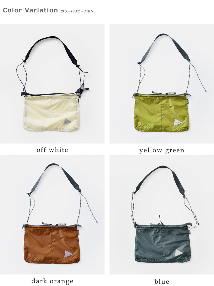 and wanderシル サコッシュ sil sacoche 574-5975213