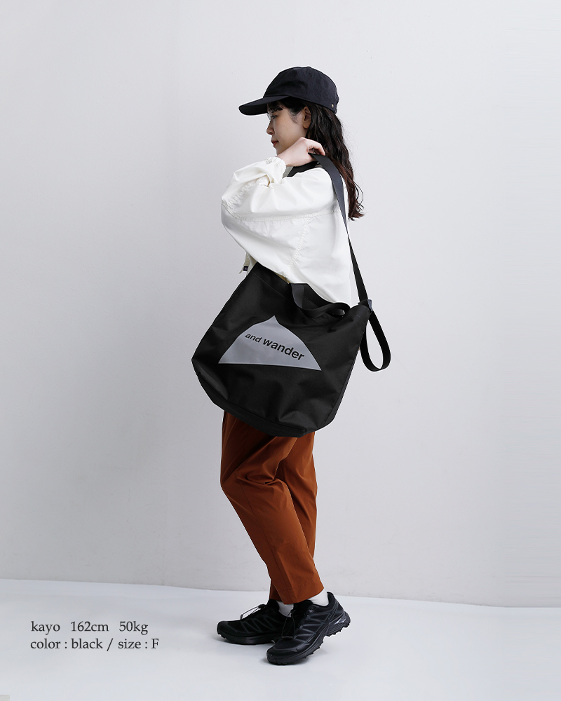 and wander(アンドワンダー)リサイクル OX ロゴ トートバッグ recycle OX logo tote bag 574-5985139